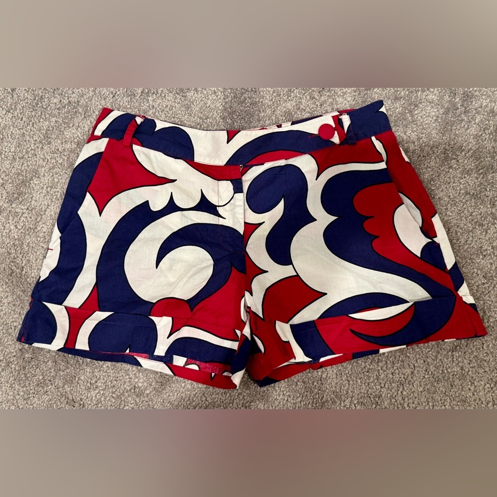 Anthropologie TOTEM Stylish Red and Blue Women's Shorts